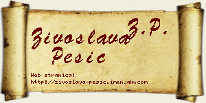 Živoslava Pešić vizit kartica
